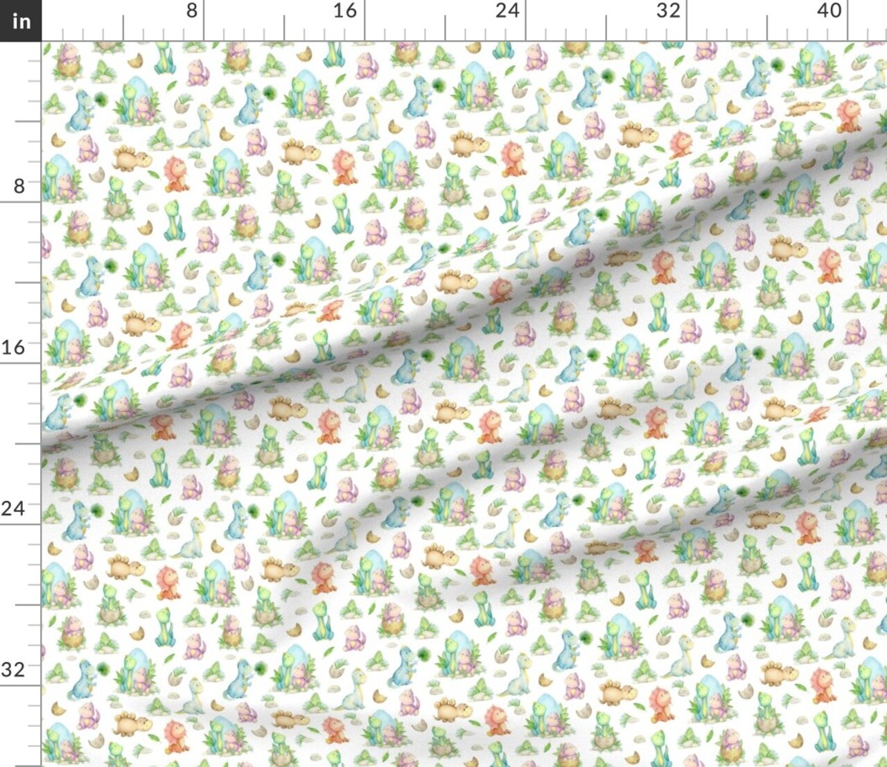 Various Fabrics by the Yard or Fat Quarter Friends Kids Boys Dino Reptile Triceratops Prehistoric Custom Printed Fabric by Spoonflower